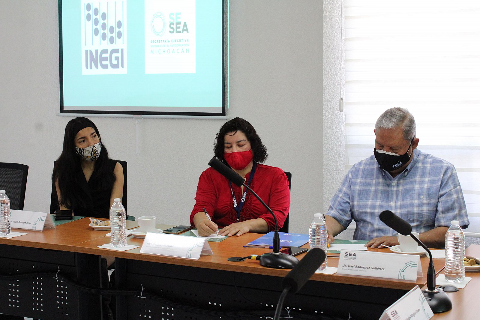 Firma de colaboración para proyectos específicos con el INEGI 22/03/2022 